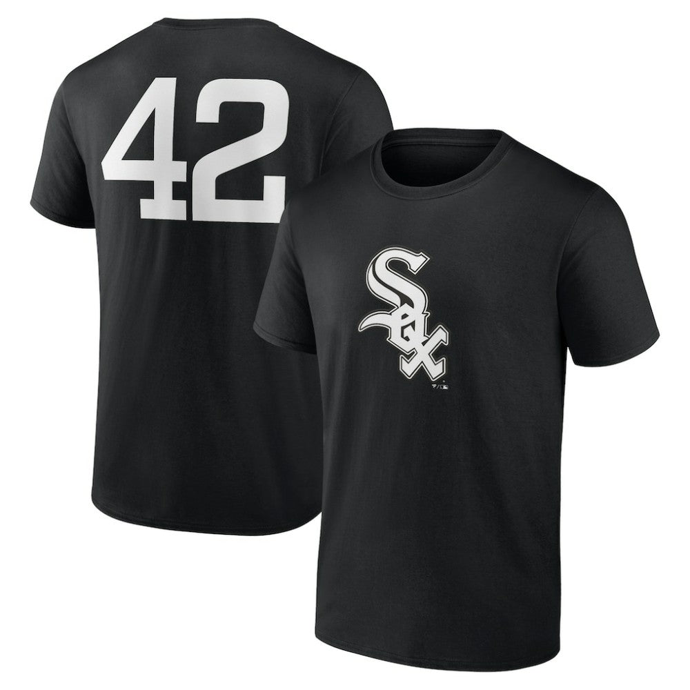 Chicago White Sox Jackie Robinson Day Name & Number T-Shirt - Black T-shirts