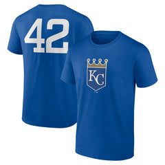 Kansas City Royals Jackie Robinson Day Name & Number T-Shirt - Royal T-shirts