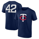 Minnesota Twins Jackie Robinson Day Name & Number T-Shirt - Navy T-shirts