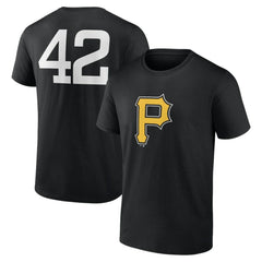 Pittsburgh Pirates Jackie Robinson Day Name & Number T-Shirt - Black T-shirts