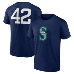 Seattle Mariners Jackie Robinson Day Name & Number T-Shirt - Navy T-shirts