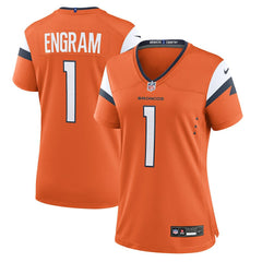 NFL Evan Engram Denver Broncos Women's Team Game Jersey - Orange