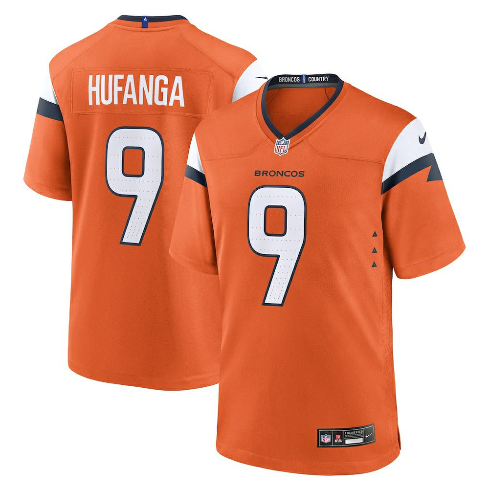 NFL Talanoa Hufanga Denver Broncos Team Game Jersey - Orange