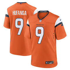 NFL Talanoa Hufanga Denver Broncos Team Game Jersey - Orange