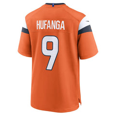 NFL Talanoa Hufanga Denver Broncos Team Game Jersey - Orange