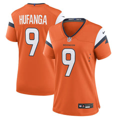 NFL Talanoa Hufanga Denver Broncos Women's Team Game Jersey - Orange
