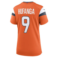 NFL Talanoa Hufanga Denver Broncos Women's Team Game Jersey - Orange