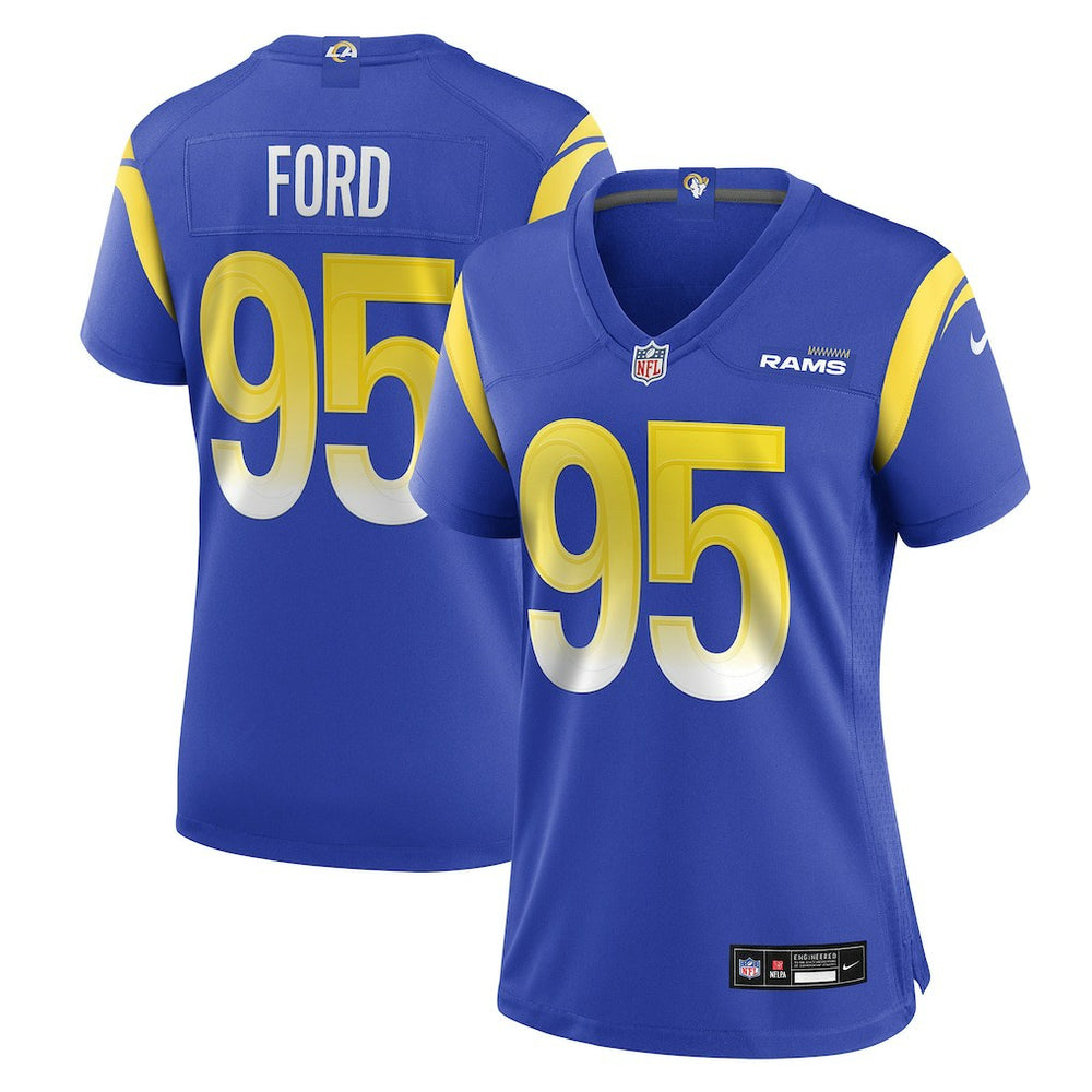 NFL Poona Ford Los Angeles Rams Women's Team Game Jersey - Royal
