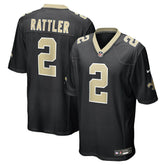 NFL Spencer Rattler New Orleans Saints Team Game Jersey - Black