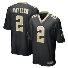 NFL Spencer Rattler New Orleans Saints Team Game Jersey - Black