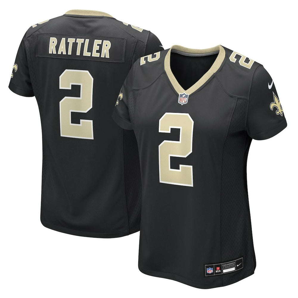 NFL Spencer Rattler New Orleans Saints Women's Team Game Jersey - Black
