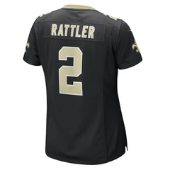 NFL Spencer Rattler New Orleans Saints Women's Team Game Jersey - Black