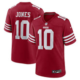 NFL Mac Jones San Francisco 49ers Team Game Jersey - Scarlet