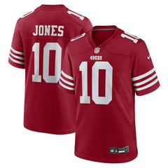 NFL Mac Jones San Francisco 49ers Team Game Jersey - Scarlet