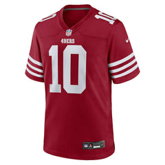 NFL Mac Jones San Francisco 49ers Team Game Jersey - Scarlet