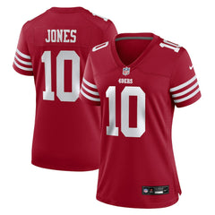 NFL Mac Jones San Francisco 49ers Women's Team Game Jersey - Scarlet