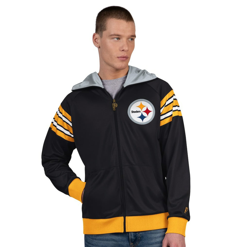 Pittsburgh Steelers Pro Player Helmet Full-Zip Hooded Track Jacket Black/Gold