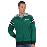 New York Jets Pro Player Helmet Full-Zip Hooded Track Jacket Green/Black