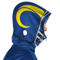 Los Angeles Rams Pro Player Helmet Full-Zip Hooded Track Jacket Royal/Gold