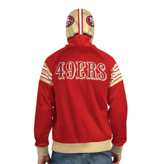 San Francisco 49ers Pro Player Helmet Full-Zip Hooded Track Jacket Scarlet/Gold