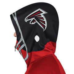 Atlanta Falcons Pro Player Helmet Full-Zip Hooded Track Jacket Red/Black