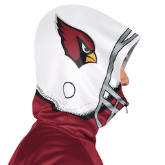 Arizona Cardinals Pro Player Helmet Full-Zip Hooded Track Jacket Cardinal/White