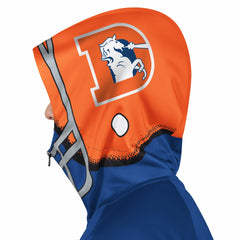 Denver Broncos Pro Player Retro Helmet Full-Zip Hooded Track Jacket Royal/Orange