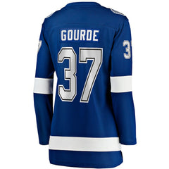 NHL Yanni Gourde Tampa Bay Lightning Fanatics Women's Home Breakaway Player Jersey - Blue