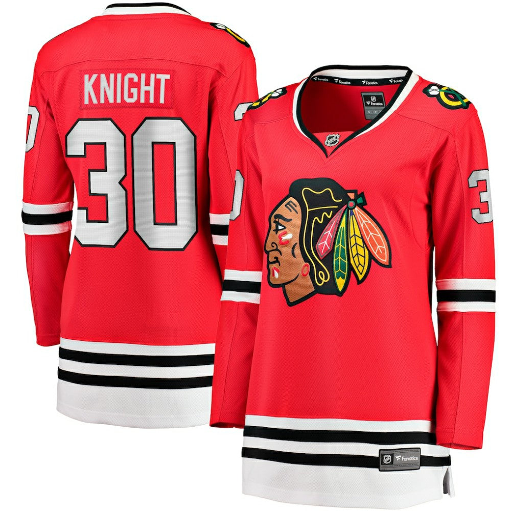 NHL Spencer Knight Chicago Blackhawks Fanatics Women's Home Breakaway Player Jersey - Red