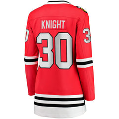 NHL Spencer Knight Chicago Blackhawks Fanatics Women's Home Breakaway Player Jersey - Red