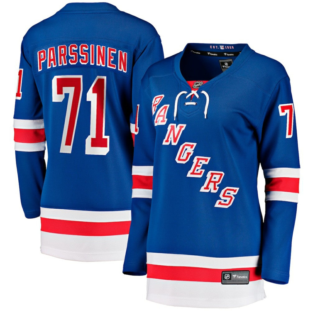 NHL Juuso Parssinen New York Rangers Fanatics Women's Home Breakaway Player Jersey - Blue