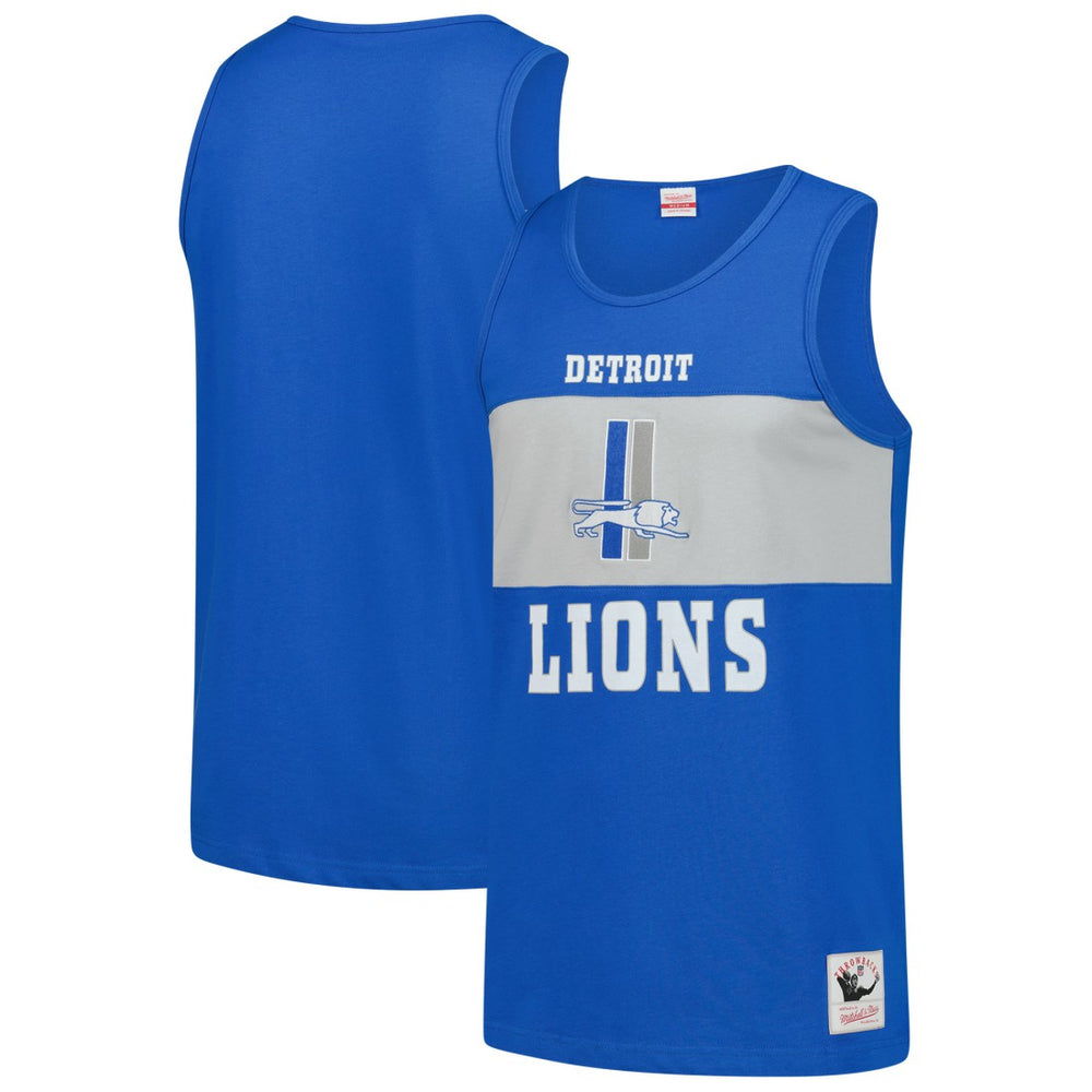 Detroit Lions Retro Colorblock Tank Top Blue