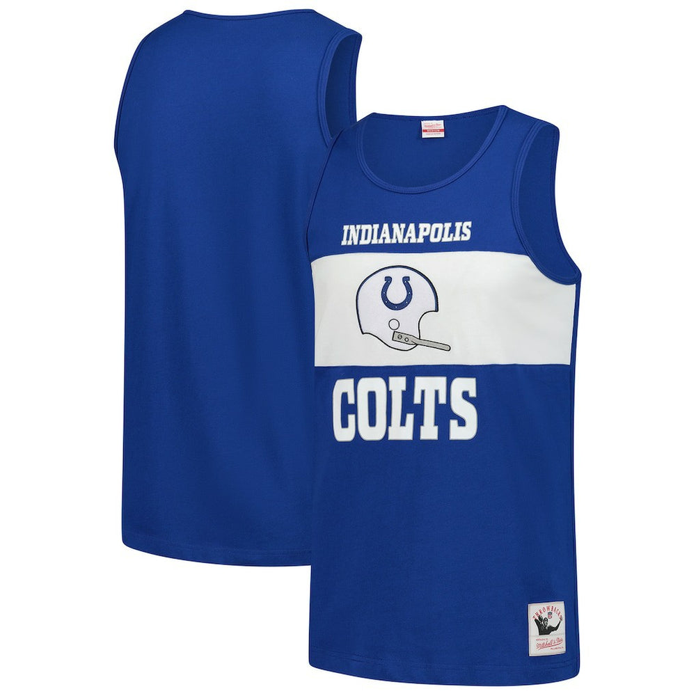 Indianapolis Colts Retro Colorblock Tank Top Royal
