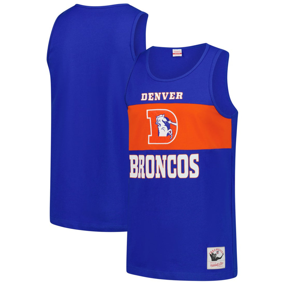 Denver Broncos Retro Colorblock Tank Top Royal