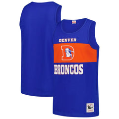 Denver Broncos Retro Colorblock Tank Top Royal