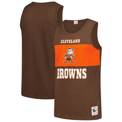 Cleveland Browns Retro Colorblock Tank Top Brown