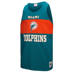 Miami Dolphins Retro Colorblock Tank Top Aqua