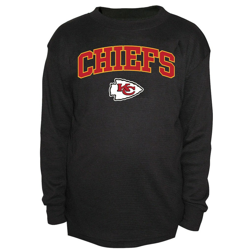 Kansas City Chiefs Big & Tall Thermal Long Sleeve Crew Neck T-Shirt Black