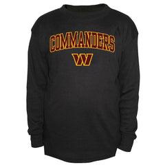 Washington Commanders Big & Tall Thermal Long Sleeve Crew Neck T-Shirt Black