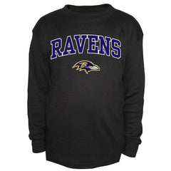 Baltimore Ravens Big & Tall Thermal Long Sleeve Crew Neck T-Shirt Black