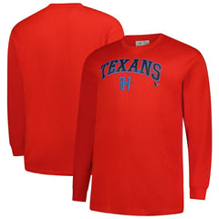 Houston Texans Big & Tall Throwback Thermal Long Sleeve T-Shirt Red