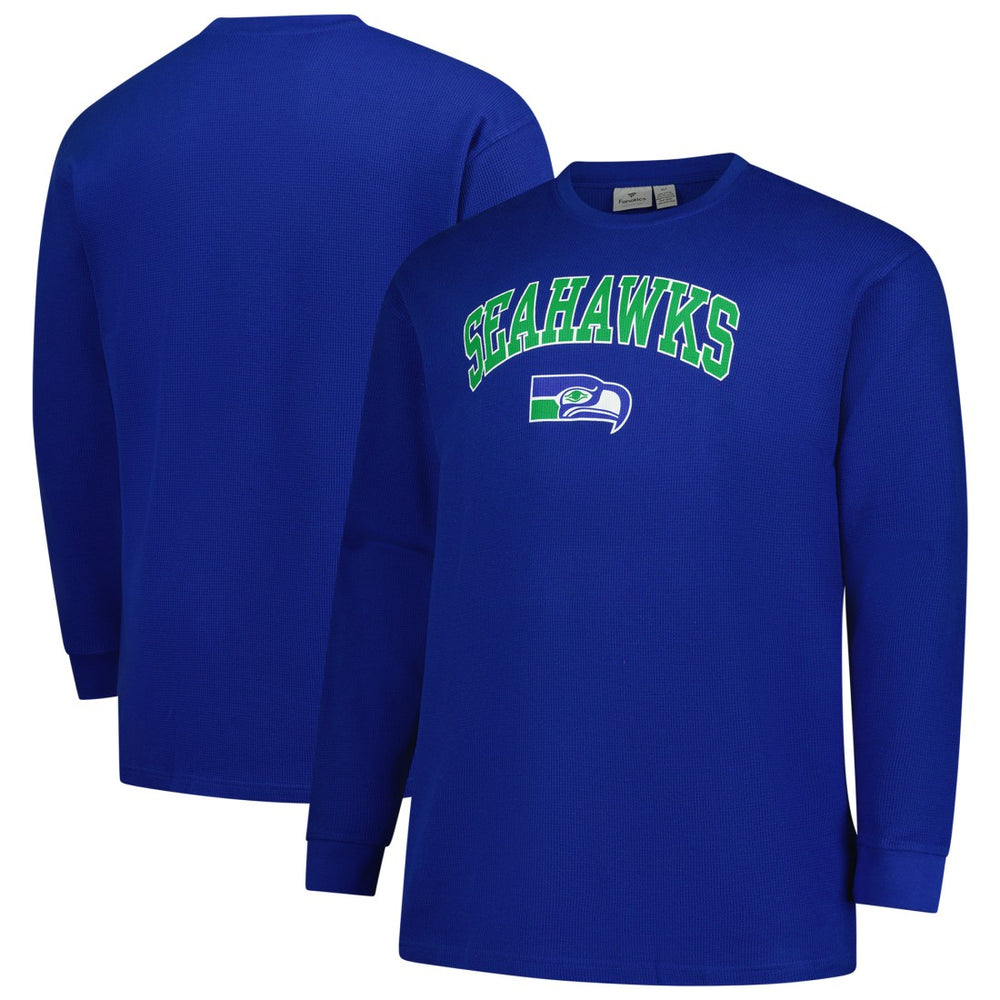 Seattle Seahawks Big & Tall Throwback Thermal Long Sleeve T-Shirt Royal