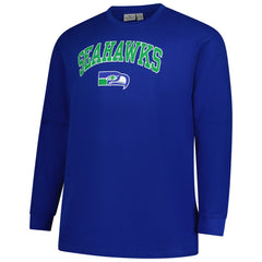 Seattle Seahawks Big & Tall Throwback Thermal Long Sleeve T-Shirt Royal