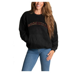 Washington Commanders Cuce Women's Chenille Jeweled Sweatshirt Black