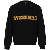 Pittsburgh Steelers Cuce Women's Chenille Jeweled Sweatshirt Black