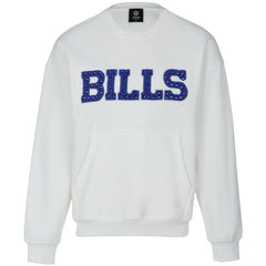 Buffalo Bills Cuce Women's Chenille Jeweled Sweatshirt White