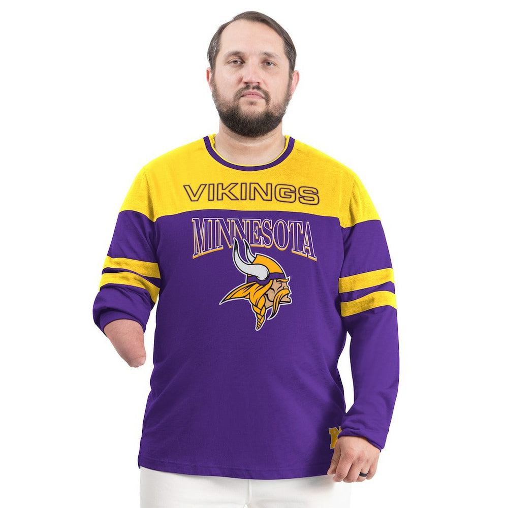 Minnesota Vikings G-III Sports by Carl Banks Adaptive Outlast Long Sleeve T-Shirt Purple/Gold