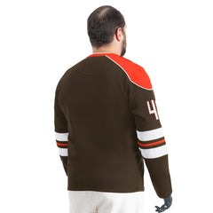 Cleveland Browns G-III Sports by Carl Banks Adaptive Lord Stanley Crewneck Sweatshirt Brown
