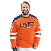 Denver Broncos G-III Sports by Carl Banks Adaptive Lord Stanley Crewneck Sweatshirt Orange