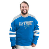 Detroit Lions G-III Sports by Carl Banks Adaptive Lord Stanley Crewneck Sweatshirt Blue